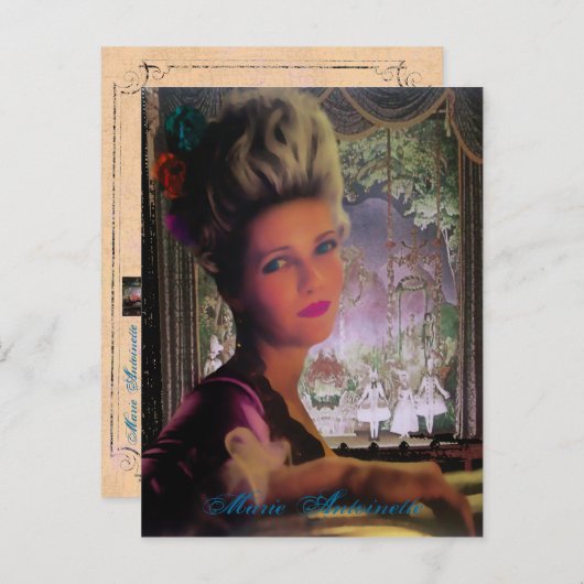 Koningin Marie Antoinette II ~ Ansichtkaart / Uitn Uitnodiging Briefkaart (Voorkant / Achterkant)
