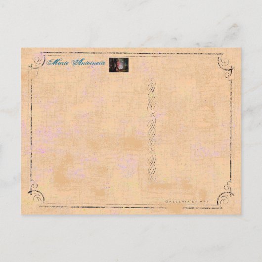 Koningin Marie Antoinette II ~ Ansichtkaart / Uitn Uitnodiging Briefkaart (Achterkant)