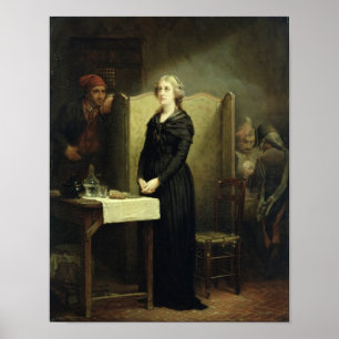 Koningin Marie Antoinette in de conciergerie Poster