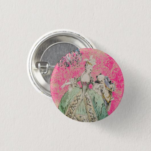 Koningin Marie Antoinette - Ronde Button 3,2 Cm (Voorkant /achterkant)