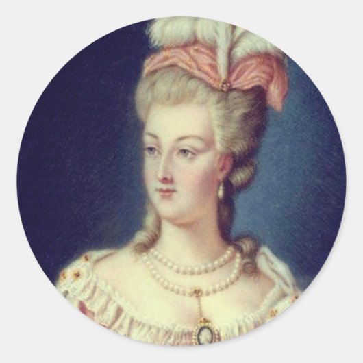 Koningin Marie Antoinette Royal Thmed Wedding Clas Ronde Sticker (Voorkant)