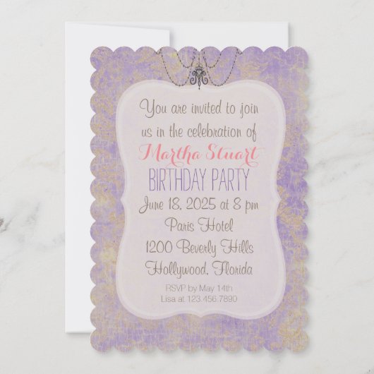 Koningin Marie Antoinette - Uitnodigingen / RSVP # (Achterkant)