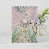 Koningin Marie Antoinette - Uitnodigingen / RSVP # (Staand voorkant)