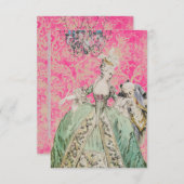 Koningin Marie Antoinette - Uitnodigingen / RSVP (Voorkant / Achterkant)
