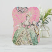 Koningin Marie Antoinette - Uitnodigingen / RSVP (Staand voorkant)