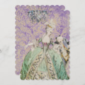 Koningin Marie Antoinette - Uitnodigingen / RSVP (Voorkant / Achterkant)