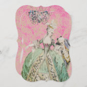 Koningin Marie Antoinette - Uitnodigingen / RSVP (Voorkant / Achterkant)