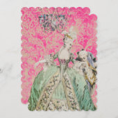 Koningin Marie Antoinette - Uitnodigingen / RSVP (Voorkant / Achterkant)