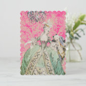 Koningin Marie Antoinette - Uitnodigingen / RSVP (Staand voorkant)