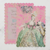 Koningin Marie Antoinette - Uitnodigingen / RSVP # (Voorkant / Achterkant)