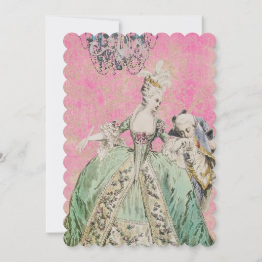 Koningin Marie Antoinette - Uitnodigingen / RSVP # (Voorkant)