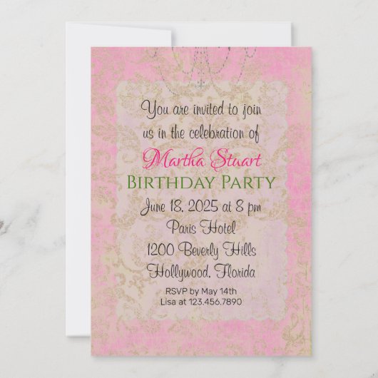 Koningin Marie Antoinette - Uitnodigingen / RSVP (Achterkant)