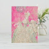 Koningin Marie Antoinette - Uitnodigingen / RSVP (Staand voorkant)