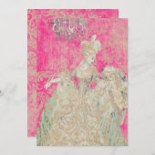 Koningin Marie Antoinette - Uitnodigingen / RSVP (Voorkant / Achterkant)