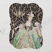 Koningin Marie Antoinette - Uitnodigingen / RSVP  (Voorkant / Achterkant)