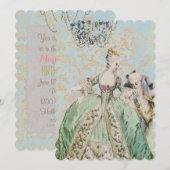 Koningin Marie Antoinette - Uitnodigingen / RSVP (Voorkant / Achterkant)