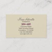 Koningin Marie Antoinette ~ Visitekaartje (Achterkant)