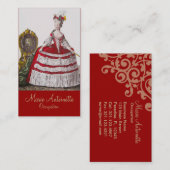 Koningin Marie Antoinette ~ Visitekaartje (Voorkant / Achterkant)