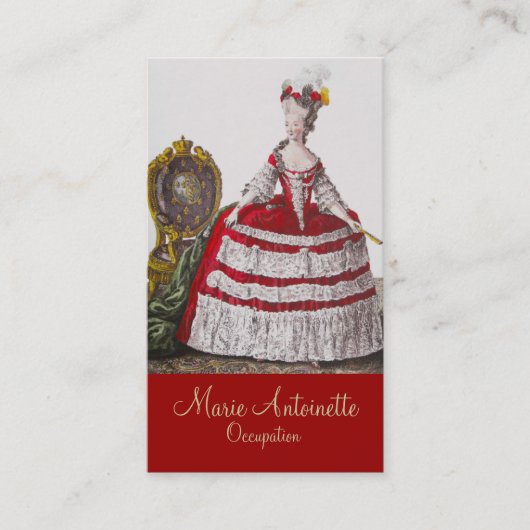 Koningin Marie Antoinette ~ Visitekaartje (Voorkant)