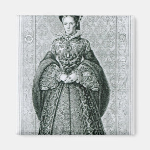 Koningin Mary, gegraveerd door T.Brown Magneet