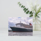 Koningin Mary II in Hamburg Harbour Briefkaart (Staand voorkant)