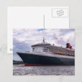 Koningin Mary II in Hamburg Harbour Briefkaart (Voorkant / Achterkant)