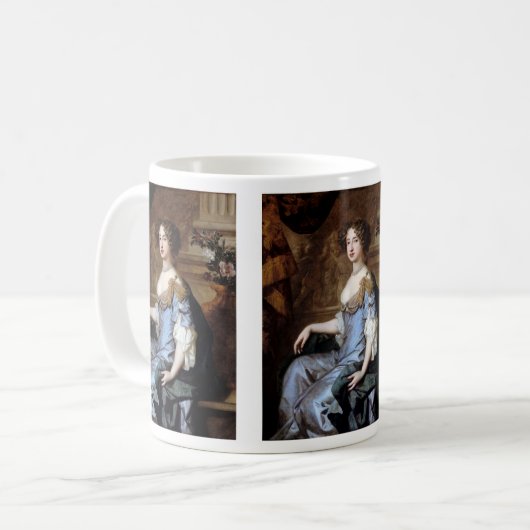 Koningin Mary II van Sir Peter Lely Coffee Mok (Voorkant links)