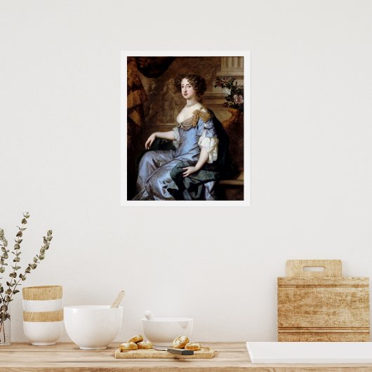 Koningin Mary II van Sir Peter Lely Poster (Keuken)