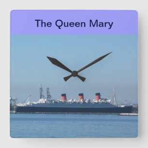 Koningin Mary in Long Beach, California Wall Clock Vierkante Klok