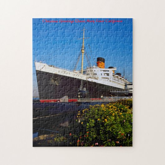 Koningin Mary Liner California. kerstcadeautjes Legpuzzel (Verticaal)