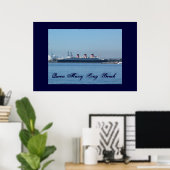 Koningin Mary Long Beach Wall Poster (Thuiskantoor)