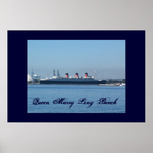 Koningin Mary Long Beach Wall Poster