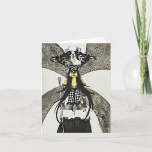 Koningin Masquerade Notecard Kaart