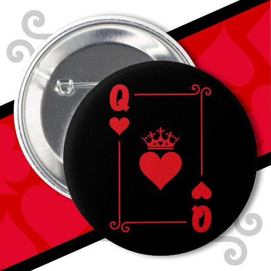 Koningin Matching Couple Costume Queen of Hearts Ronde Button 5,7 Cm