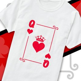 Koningin Matching Couple Costume Queen of Hearts T-shirt