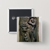 Koningin Maya baart boeddha Vierkante Button 5,1 Cm (Voorkant /achterkant)