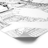 Koningin met huisdier Kleurplaat Poster (Hoek)