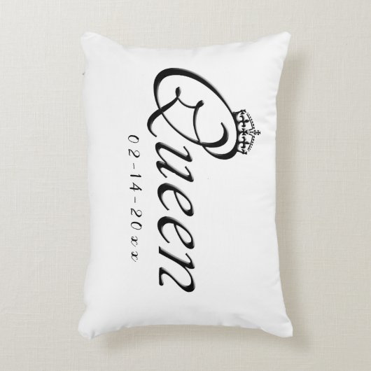 Koningin met Kroon Accent Kussen (Voorkant(Verticaal))