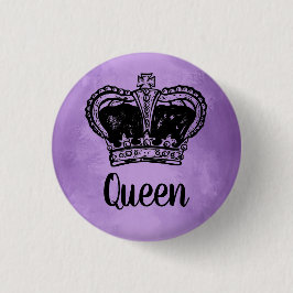 Koningin met Kroon Ronde Button 3,2 Cm