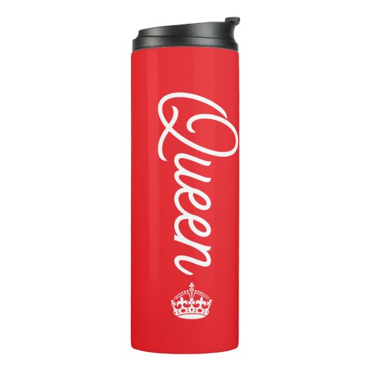 Koningin Met Kroon Thermosbeker (Gedraaid links)