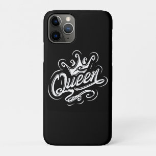 Koningin met kroon, Typografie Design Case-Mate iPhone Case