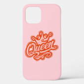 Koningin met kroon, Typografie Design Case-Mate iPhone Case (Achterkant)