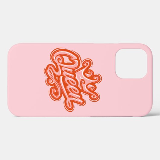 Koningin met kroon, Typografie Design Case-Mate iPhone Case (Achterkant (horizontaal))
