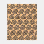 Koningin met kroon, Typografie Design Fleece Deken (Voorkant)