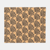 Koningin met kroon, Typografie Design Fleece Deken (Voorkant (Horizontaal))