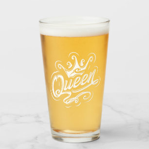 Koningin met kroon, Typografie Design Glas
