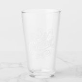 Koningin met kroon, Typografie Design Glas (Voorkant)