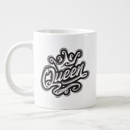 Koningin met kroon, Typografie Design Grote Koffiekop