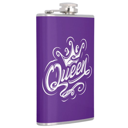 Koningin met kroon, Typografie Design Heupfles (Rechts)