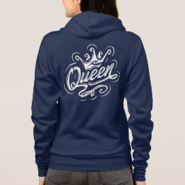 Koningin met kroon, Typografie Design Hoodie